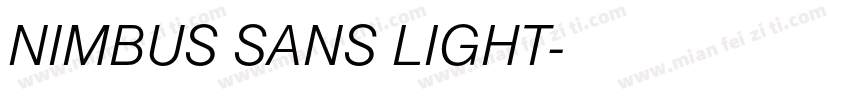 NIMBUS SANS LIGHT字体转换